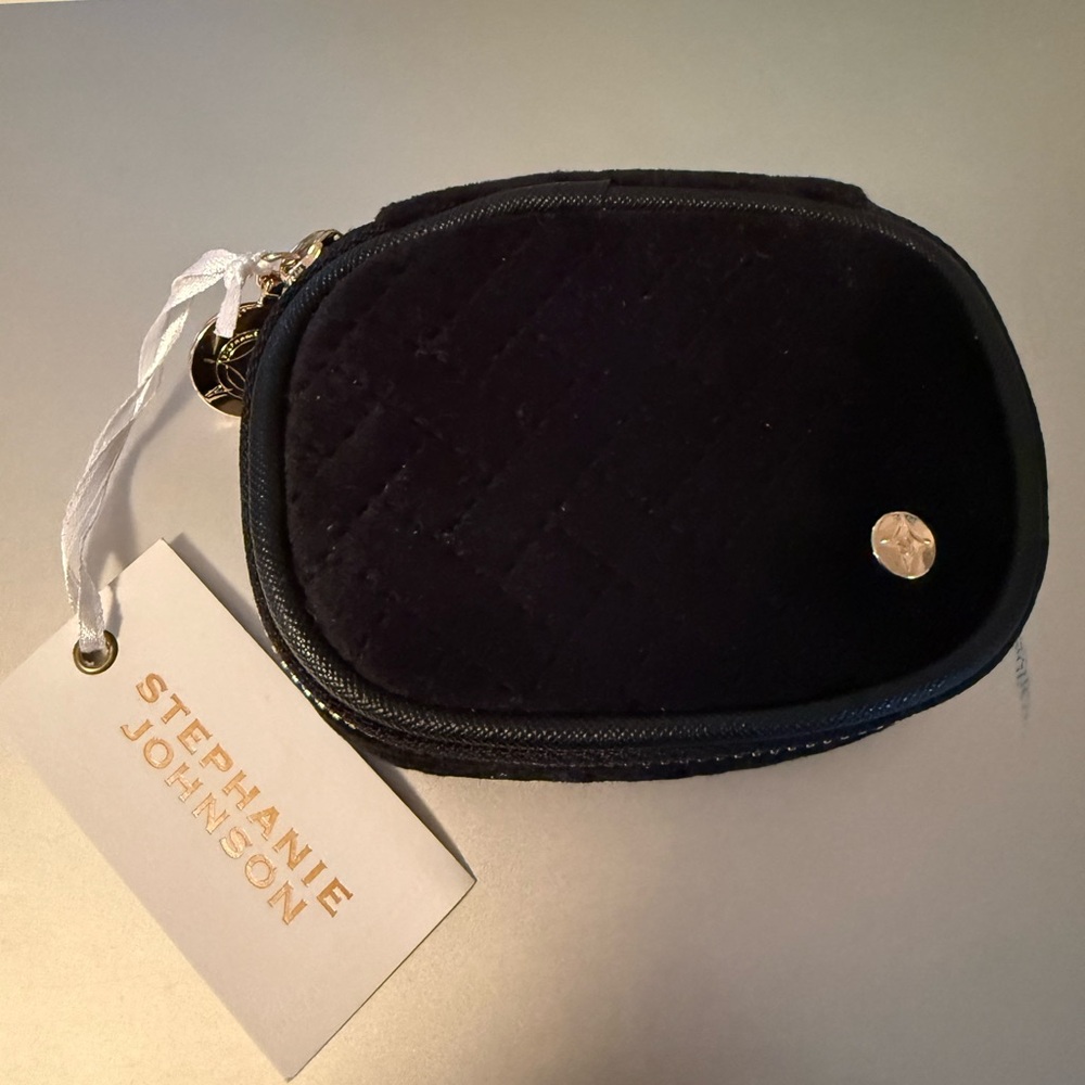 Stephanie Johnson Elegant Black Cosmetic Pouch